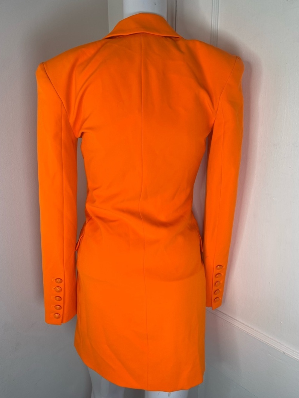 L'AGENCE NWT Marlee Vibrant Orange Tailored Blazer Dress - Picture 9 of 14